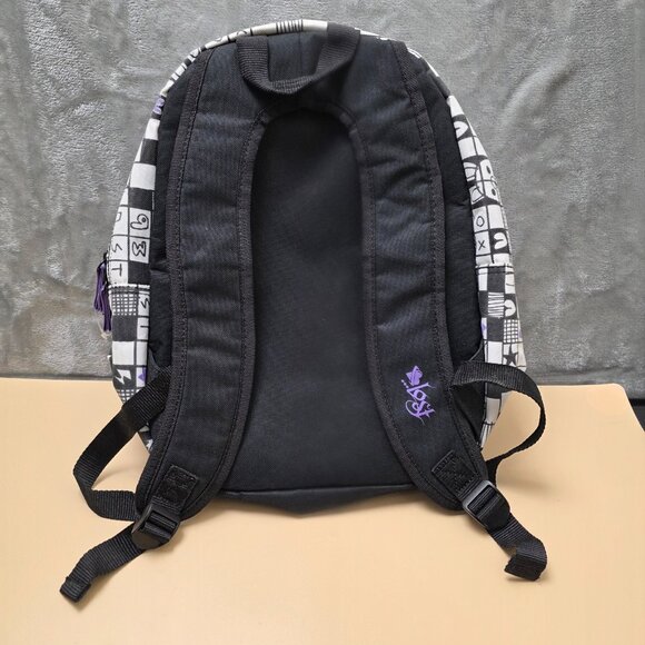 Women's Purple White‎ Black Checkered Lightweight Casual Backpack for Hiking - Picture 4 of 7